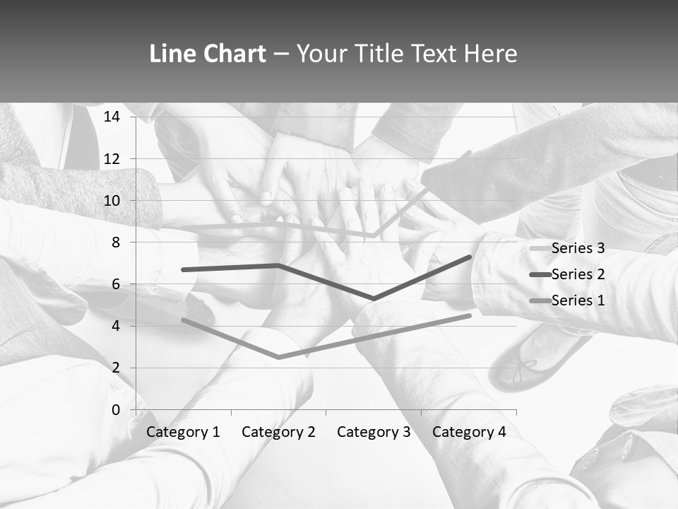 A Group Of People Putting Their Hands Together PowerPoint Template