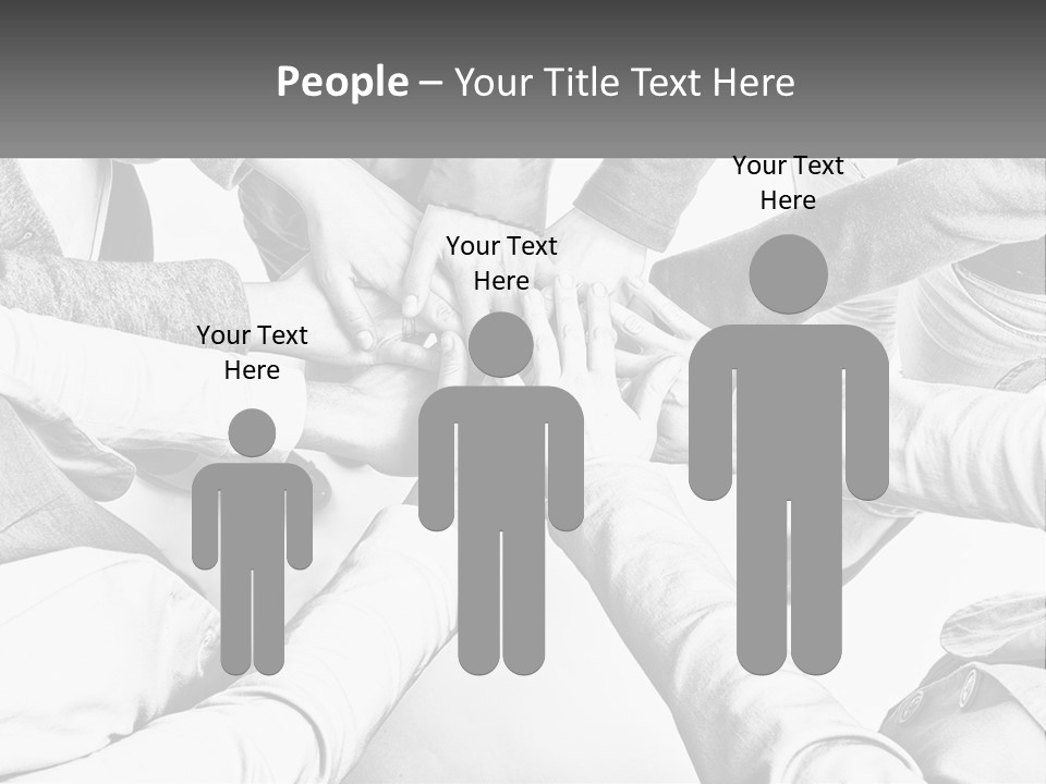 A Group Of People Putting Their Hands Together PowerPoint Template