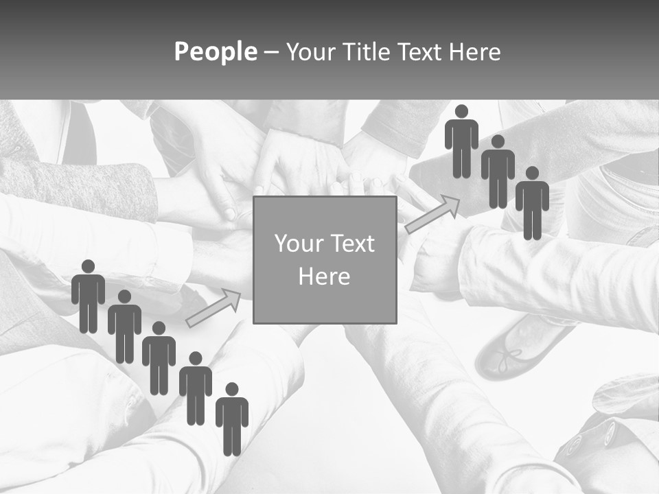 A Group Of People Putting Their Hands Together PowerPoint Template