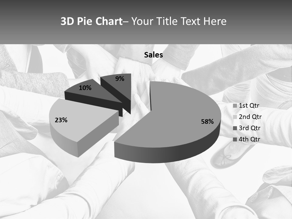 A Group Of People Putting Their Hands Together PowerPoint Template