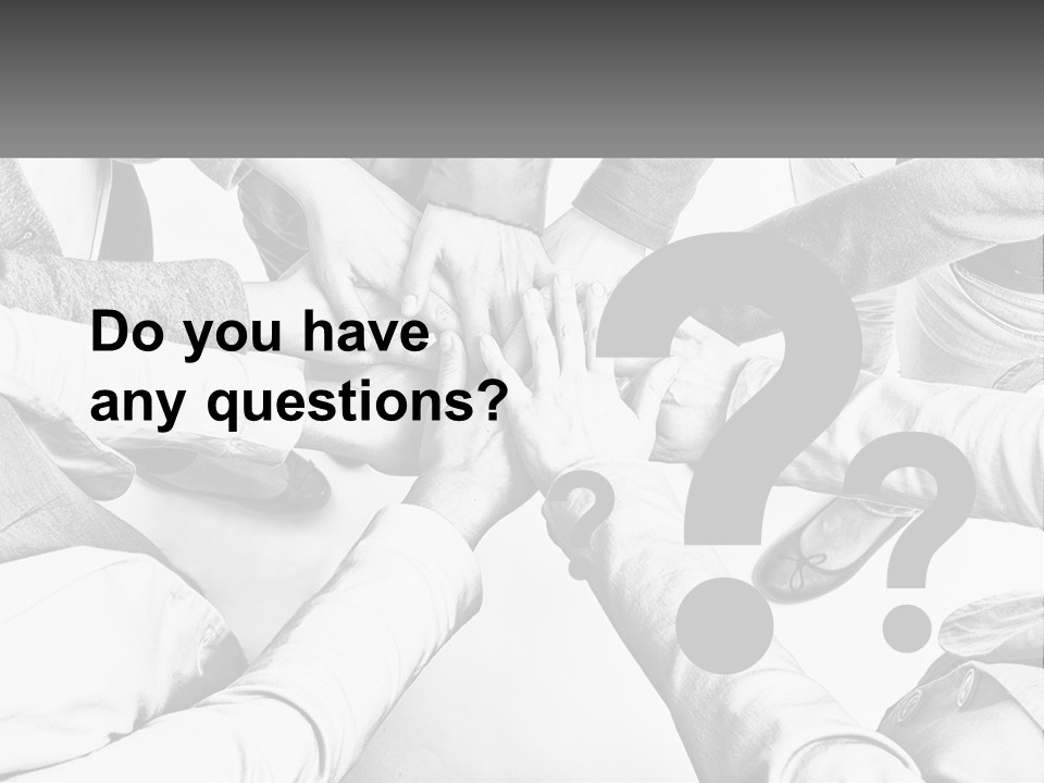 A Group Of People Putting Their Hands Together PowerPoint Template