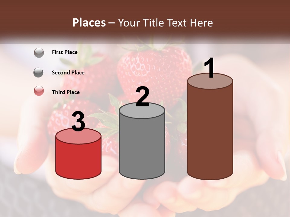 A Person Holding A Bunch Of Strawberries In Their Hands PowerPoint Template