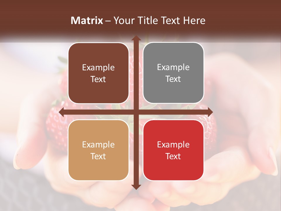 A Person Holding A Bunch Of Strawberries In Their Hands PowerPoint Template