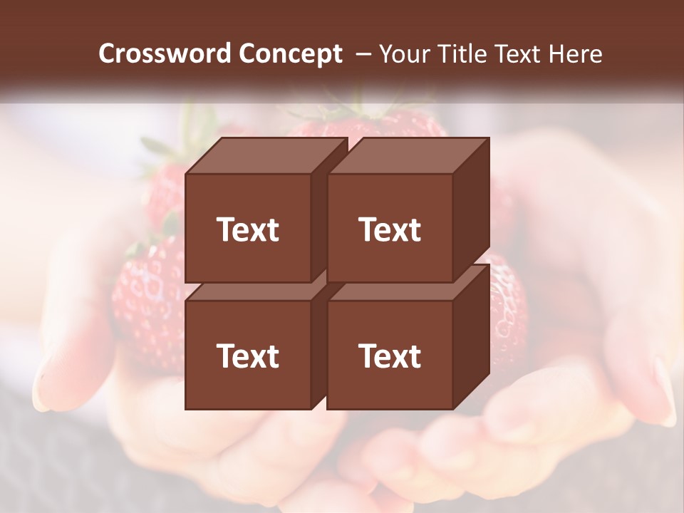 A Person Holding A Bunch Of Strawberries In Their Hands PowerPoint Template