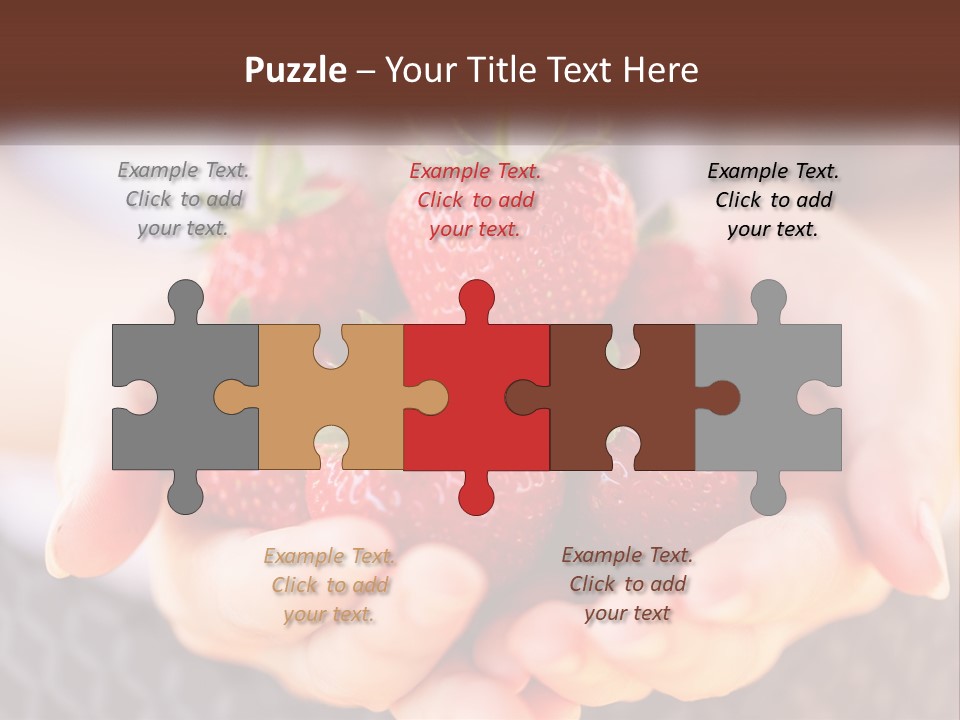 A Person Holding A Bunch Of Strawberries In Their Hands PowerPoint Template