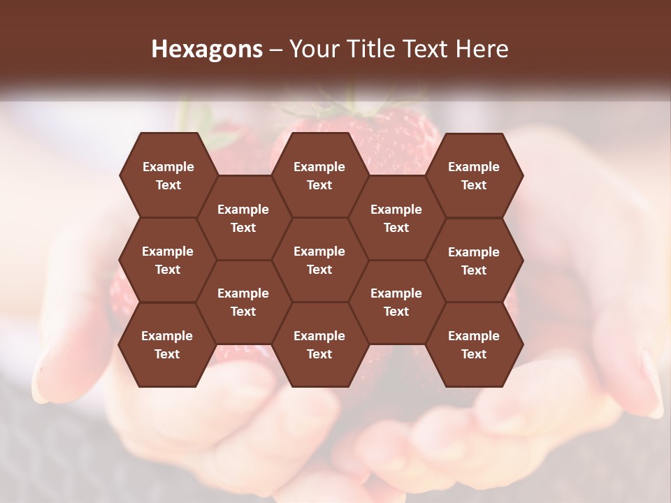 A Person Holding A Bunch Of Strawberries In Their Hands PowerPoint Template