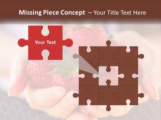 A Person Holding A Bunch Of Strawberries In Their Hands PowerPoint Template