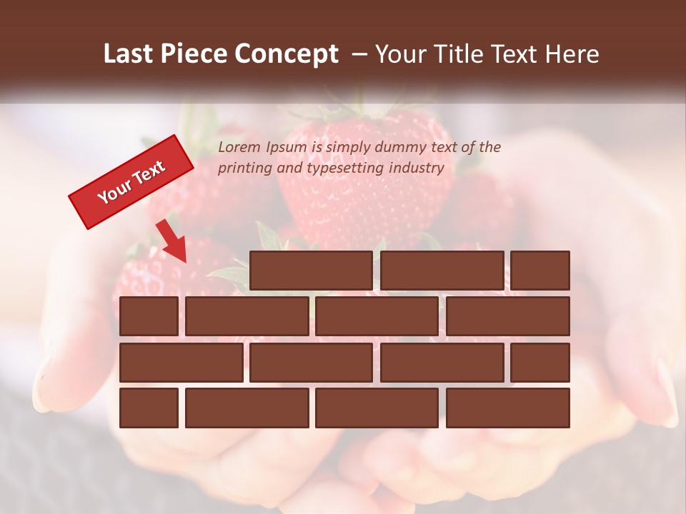 A Person Holding A Bunch Of Strawberries In Their Hands PowerPoint Template