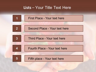 A Person Holding A Bunch Of Strawberries In Their Hands PowerPoint Template