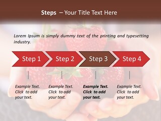 A Person Holding A Bunch Of Strawberries In Their Hands PowerPoint Template