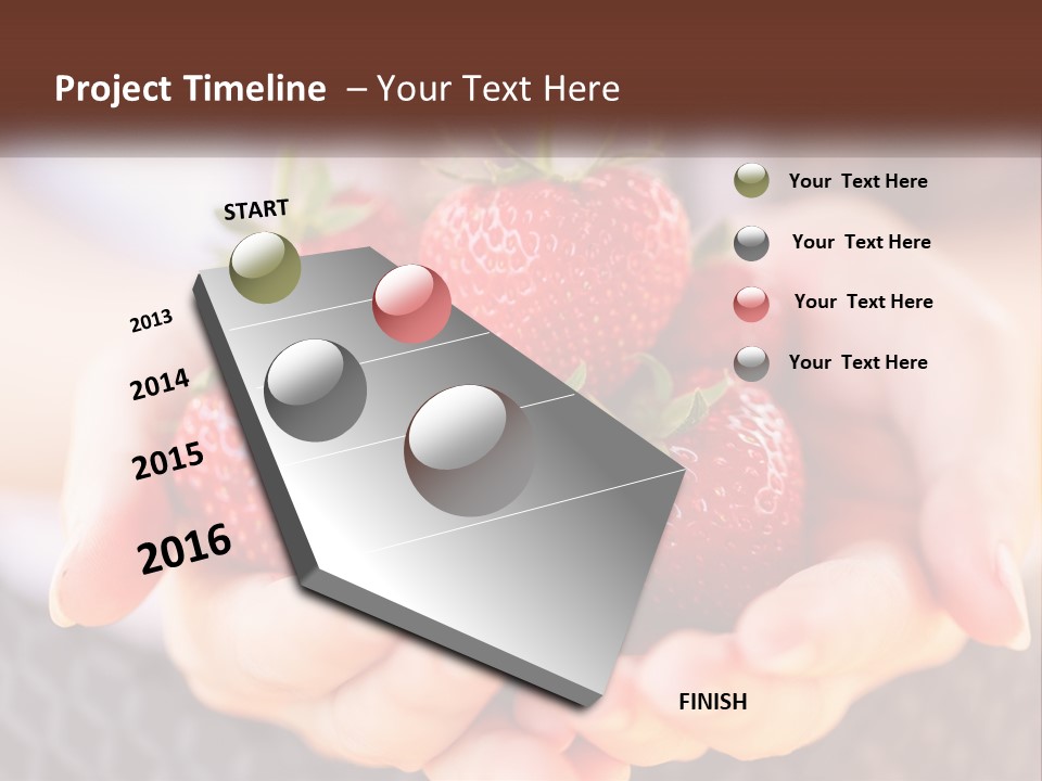 A Person Holding A Bunch Of Strawberries In Their Hands PowerPoint Template