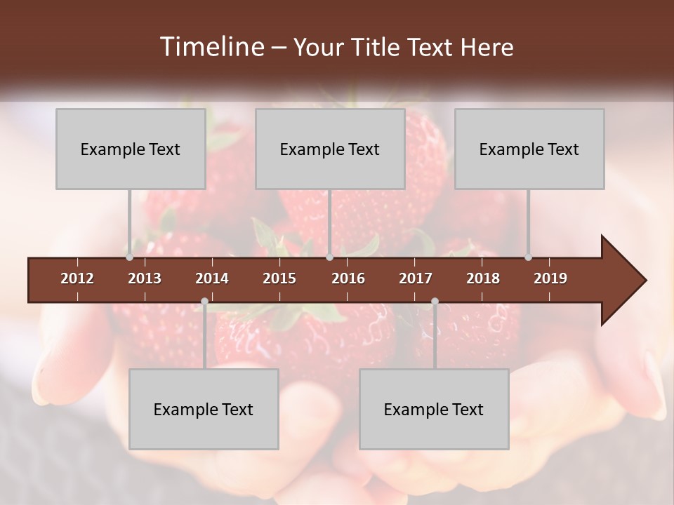 A Person Holding A Bunch Of Strawberries In Their Hands PowerPoint Template