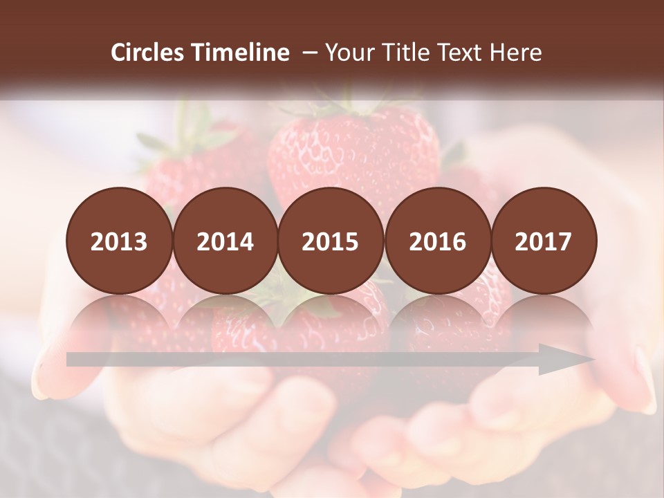 A Person Holding A Bunch Of Strawberries In Their Hands PowerPoint Template