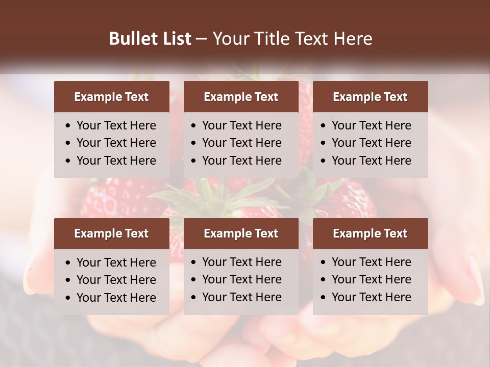 A Person Holding A Bunch Of Strawberries In Their Hands PowerPoint Template