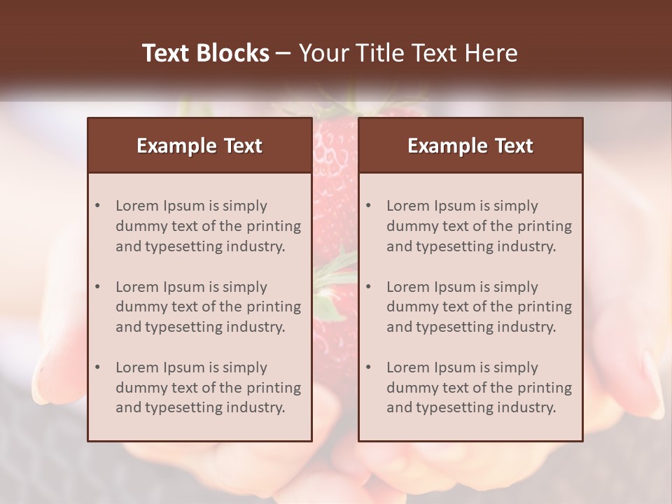 A Person Holding A Bunch Of Strawberries In Their Hands PowerPoint Template