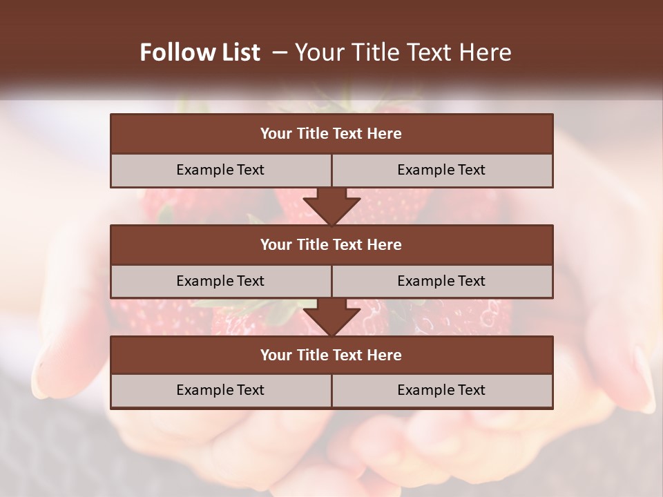 A Person Holding A Bunch Of Strawberries In Their Hands PowerPoint Template