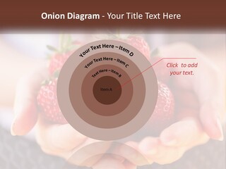 A Person Holding A Bunch Of Strawberries In Their Hands PowerPoint Template