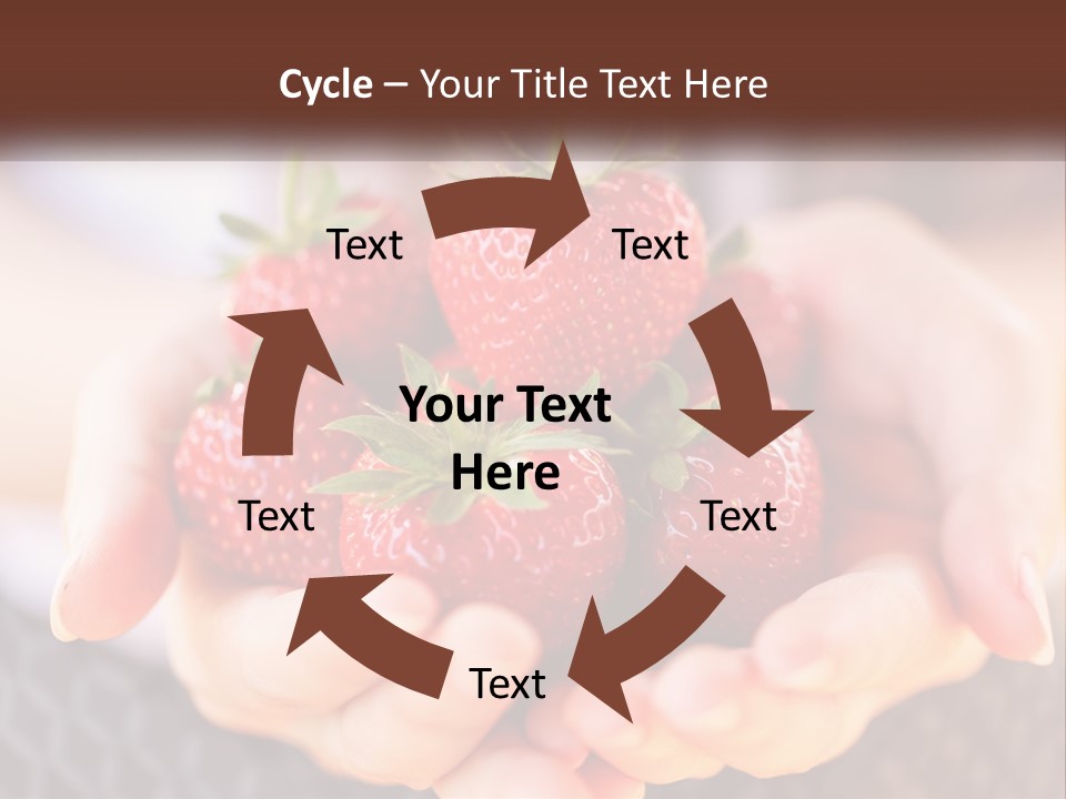 A Person Holding A Bunch Of Strawberries In Their Hands PowerPoint Template