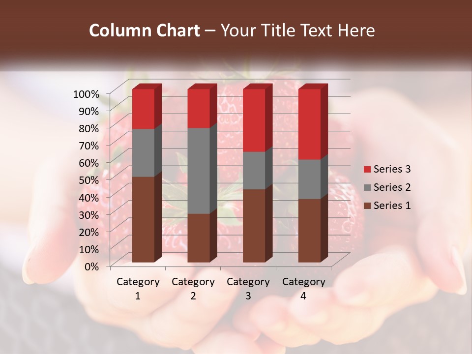 A Person Holding A Bunch Of Strawberries In Their Hands PowerPoint Template