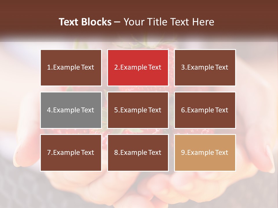 A Person Holding A Bunch Of Strawberries In Their Hands PowerPoint Template