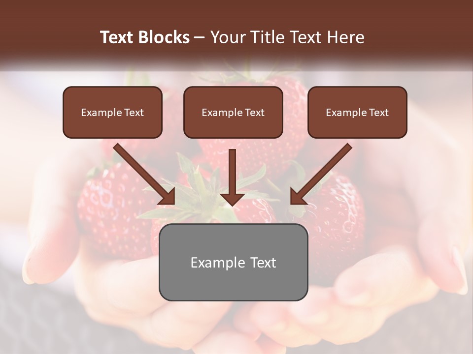 A Person Holding A Bunch Of Strawberries In Their Hands PowerPoint Template