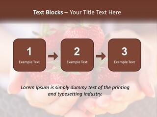 A Person Holding A Bunch Of Strawberries In Their Hands PowerPoint Template