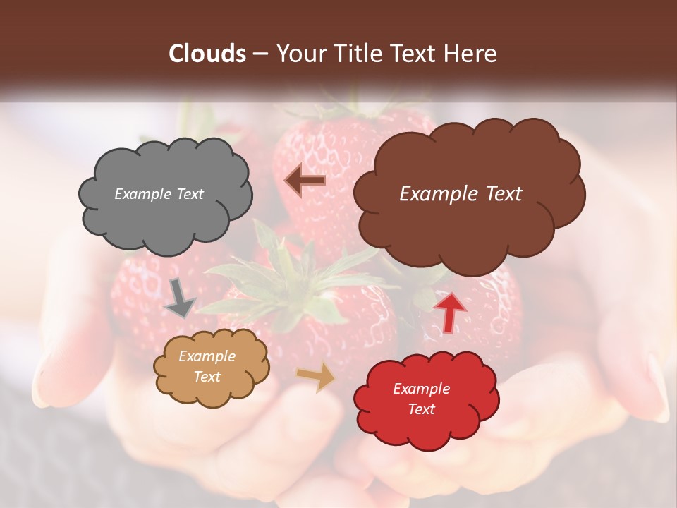 A Person Holding A Bunch Of Strawberries In Their Hands PowerPoint Template