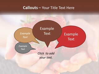 A Person Holding A Bunch Of Strawberries In Their Hands PowerPoint Template