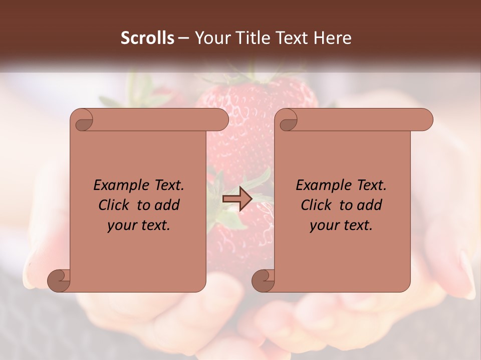 A Person Holding A Bunch Of Strawberries In Their Hands PowerPoint Template