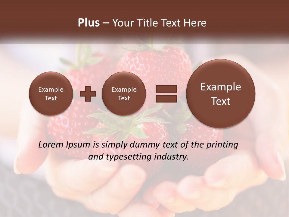 A Person Holding A Bunch Of Strawberries In Their Hands PowerPoint Template