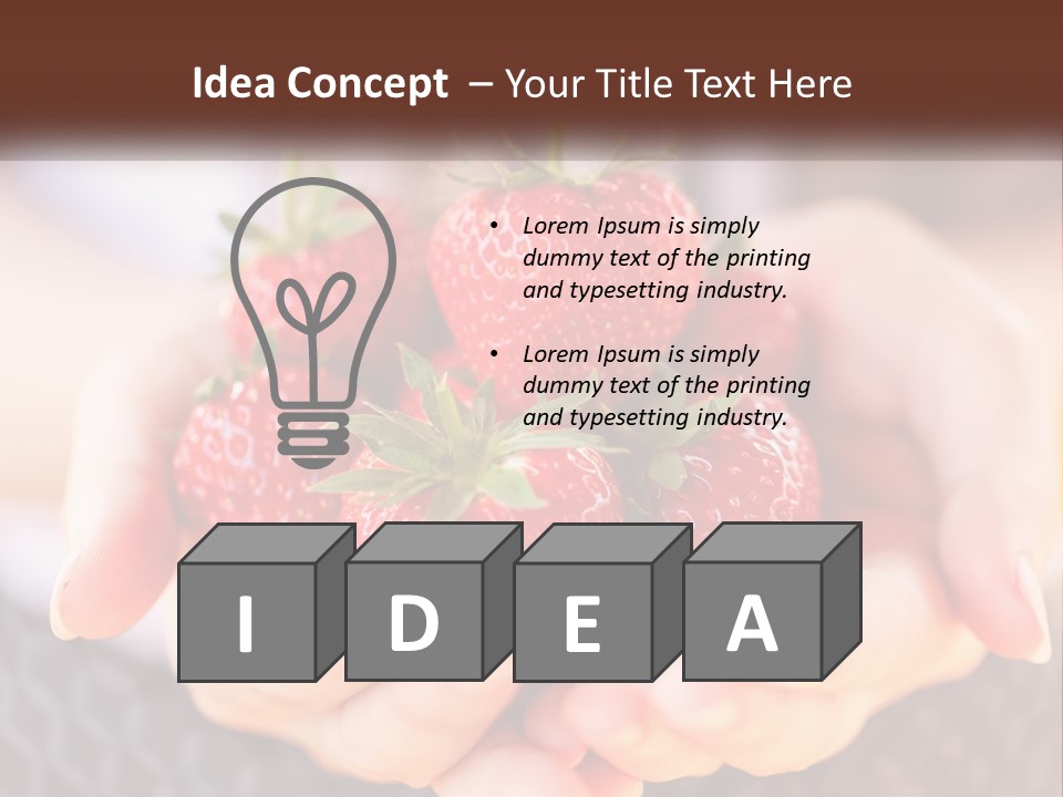 A Person Holding A Bunch Of Strawberries In Their Hands PowerPoint Template