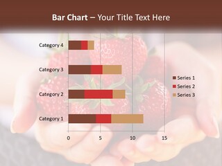 A Person Holding A Bunch Of Strawberries In Their Hands PowerPoint Template