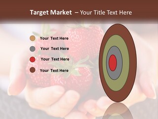 A Person Holding A Bunch Of Strawberries In Their Hands PowerPoint Template