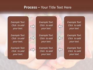 A Person Holding A Bunch Of Strawberries In Their Hands PowerPoint Template
