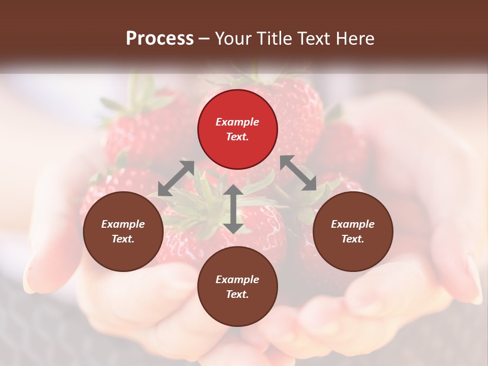 A Person Holding A Bunch Of Strawberries In Their Hands PowerPoint Template