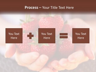 A Person Holding A Bunch Of Strawberries In Their Hands PowerPoint Template