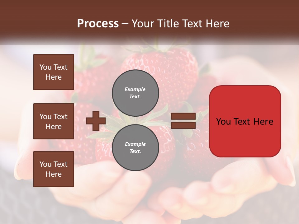 A Person Holding A Bunch Of Strawberries In Their Hands PowerPoint Template