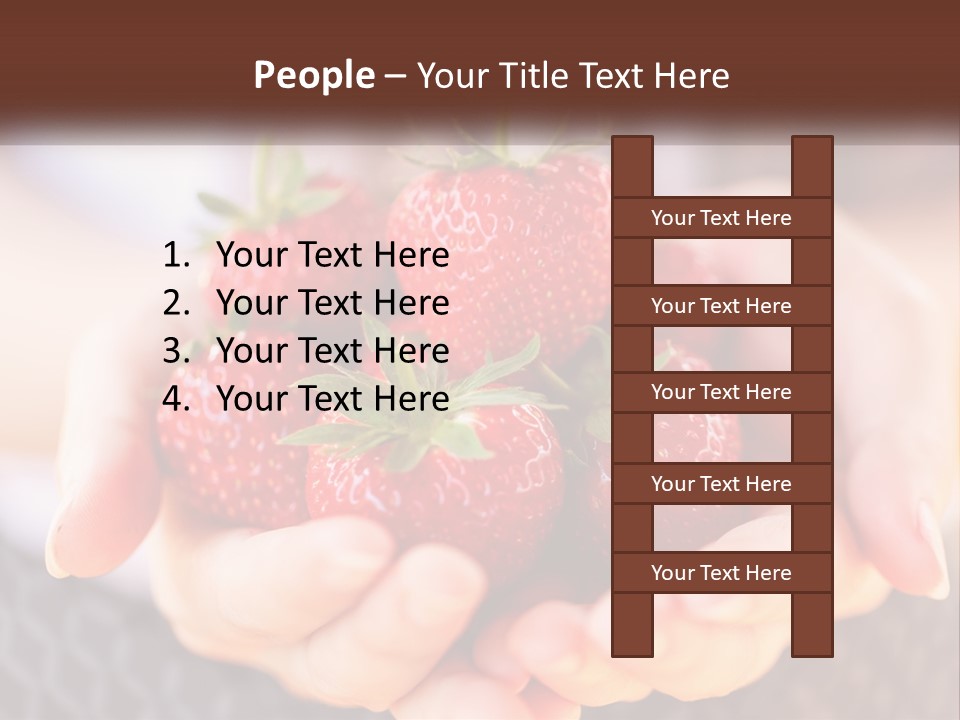 A Person Holding A Bunch Of Strawberries In Their Hands PowerPoint Template