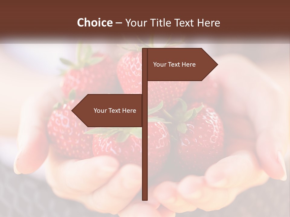 A Person Holding A Bunch Of Strawberries In Their Hands PowerPoint Template