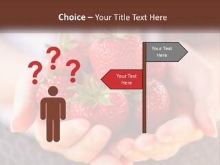 A Person Holding A Bunch Of Strawberries In Their Hands PowerPoint Template