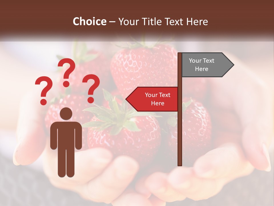 A Person Holding A Bunch Of Strawberries In Their Hands PowerPoint Template