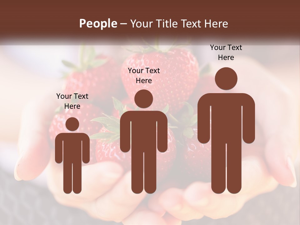 A Person Holding A Bunch Of Strawberries In Their Hands PowerPoint Template