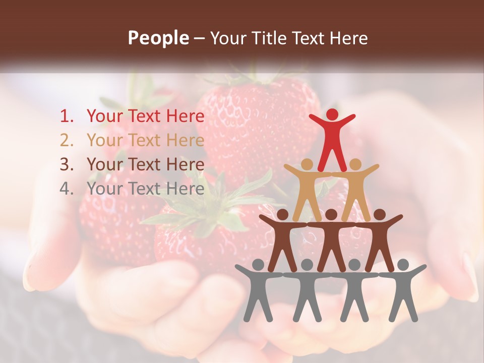A Person Holding A Bunch Of Strawberries In Their Hands PowerPoint Template