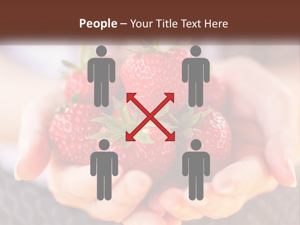 A Person Holding A Bunch Of Strawberries In Their Hands PowerPoint Template