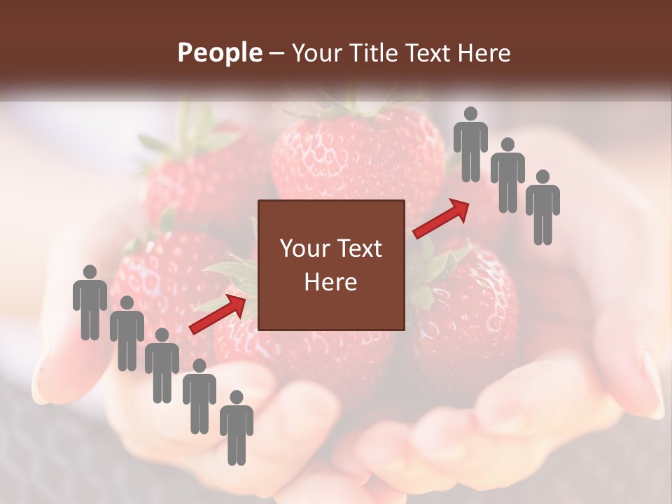 A Person Holding A Bunch Of Strawberries In Their Hands PowerPoint Template