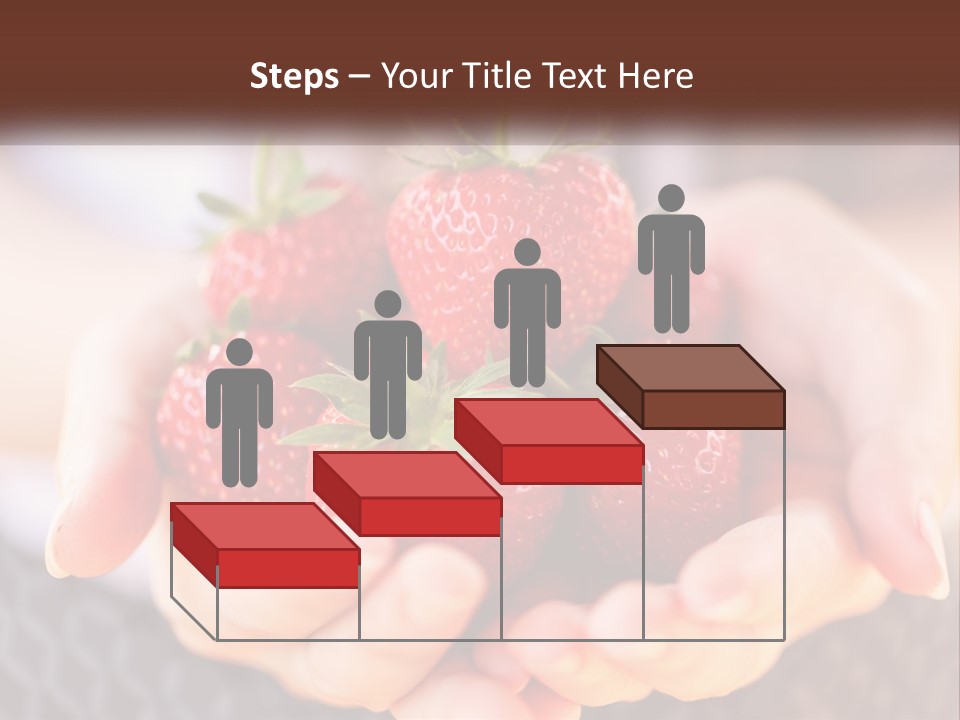 A Person Holding A Bunch Of Strawberries In Their Hands PowerPoint Template