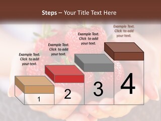 A Person Holding A Bunch Of Strawberries In Their Hands PowerPoint Template
