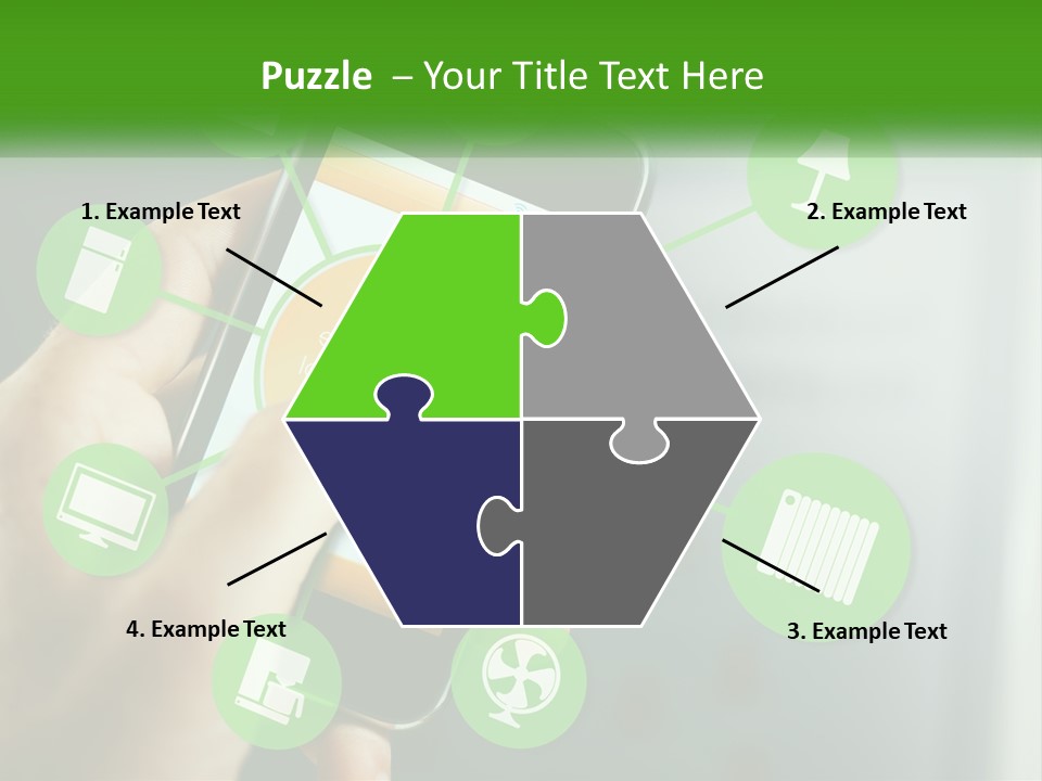 A Person Holding A Smart Phone With Icons Surrounding It PowerPoint Template