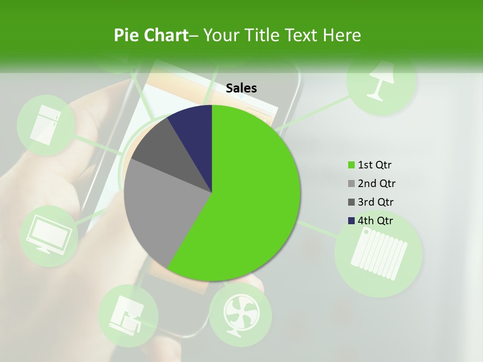 A Person Holding A Smart Phone With Icons Surrounding It PowerPoint Template