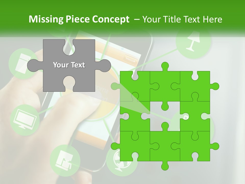 A Person Holding A Smart Phone With Icons Surrounding It PowerPoint Template